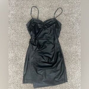 Black Leather Zara Mini Dress